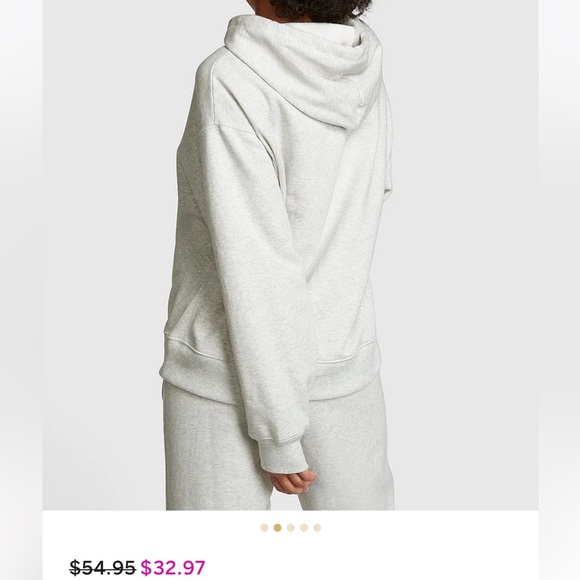 Vs pink oversized hoodie size small heather grey - Picture 4 of 5